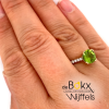 gouden ring met diamant en groene piridoot maat 54 - 600414