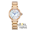 rose kleurige dames horloge van citizen met diamanten EM1063-89D - 600419
