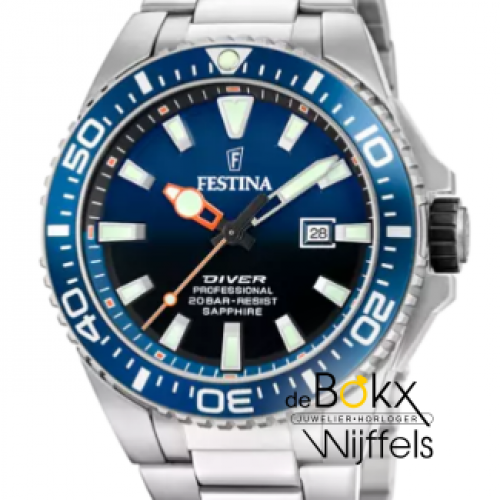 Diver horloge  staal van Festina F20663-1 - 600439