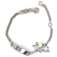 Zilveren kinds graveerarmband met hartje in zilver 11-13cm - 600441 Zilveren kinds graveerarmband met hartje in zilver 11-13cm - 600441