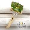 gouden ring met diamant en groene piridoot maat 55 - 600443 gouden ring met diamant en groene piridoot maat 55 - 600443