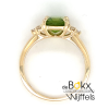 gouden ring met diamant en groene piridoot maat 55 - 600443 gouden ring met diamant en groene piridoot maat 55 - 600443
