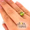 gouden ring met diamant en groene piridoot maat 55 - 600443 gouden ring met diamant en groene piridoot maat 55 - 600443