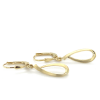 Gouden oorhangers met een krul/ ovaal - 600448