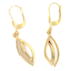 Gouden oorhangers fantasie krul/ ovaal - 600449