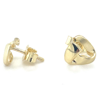 gouden oorknoppen fantasie rond 3D - 600452 gouden oorknoppen fantasie rond 3D - 600452