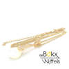 Zilver vergulde ketting en hanger Carezza met zirkonia en mop parel - 600508 Zilver vergulde ketting en hanger Carezza met zirkonia en mop parel - 600508