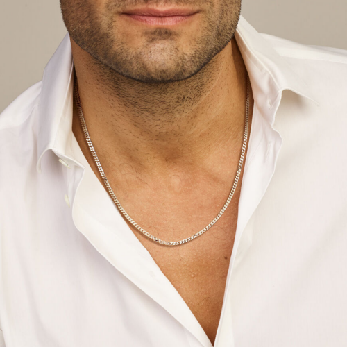 ketting gourmette 6-zijdes geslepen 2,8 mm 60cm lang - 600522