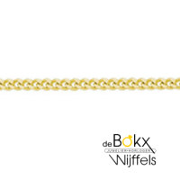 gourmette 4-zijdes geslepen 1,4 mm 41 + 4 cm  zilver met 3 micron goud - 600524 gourmette 4-zijdes geslepen 1,4 mm 41 + 4 cm  zilver met 3 micron goud - 600524