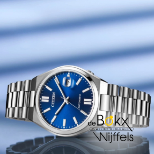 citizen automaat heren horloge NJ0150-81L met blauwe wijzerplaat - 600527