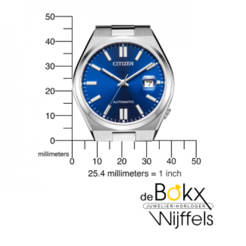 citizen automaat heren horloge NJ0150-81L met blauwe wijzerplaat - 600527