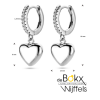 oorringen zirkonia met hangend hartje zilver - 600528 oorringen zirkonia met hangend hartje zilver - 600528