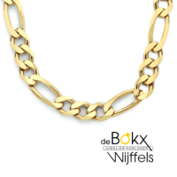 figaro ketting 5mm 50cm 3 micron goud - 600530 figaro ketting 5mm 50cm 3 micron goud - 600530