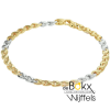 armband wit- en geelgoud met een anker schakel 19cm - 600548 armband wit- en geelgoud met een anker schakel 19cm - 600548