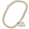 armband wit- en geelgoud met een anker schakel 19cm - 600548 armband wit- en geelgoud met een anker schakel 19cm - 600548