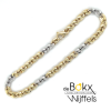 armband wit- en geelgoud met een anker schakel 19cm - 600548 armband wit- en geelgoud met een anker schakel 19cm - 600548