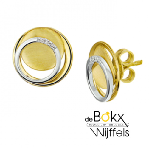 oorknoppen goud met diamant 0.02ct (2x0.01ct) h si - 600550 oorknoppen goud met diamant 0.02ct (2x0.01ct) h si - 600550