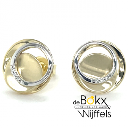 oorknoppen goud met diamant 0.02ct (2x0.01ct) h si - 600550 oorknoppen goud met diamant 0.02ct (2x0.01ct) h si - 600550