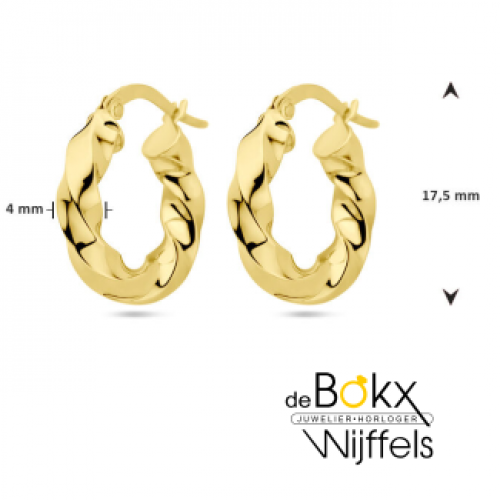 oorringen 4,0 mm gedraaide buis 17.5mm - 600551 oorringen 4,0 mm gedraaide buis 17.5mm - 600551