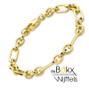 gouden armband met een fantasie schakel van 6,5 mm en 19 cm lang - 600552 gouden armband met een fantasie schakel van 6,5 mm en 19 cm lang - 600552