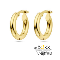 Geelgoud oorringen ronden buis 3mm - 600554 Geelgoud oorringen ronden buis 3mm - 600554