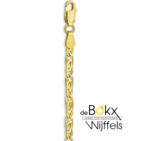 armband goud met valkenoog schakels 3,0 mm 18cm lang - 600555 armband goud met valkenoog schakels 3,0 mm 18cm lang - 600555