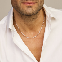 figaro schakelketting zilver 50cm 3.3mm - 600574 figaro schakelketting zilver 50cm 3.3mm - 600574