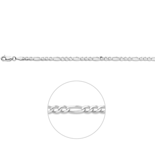 figaro schakelketting zilver 50cm 3.3mm - 600574