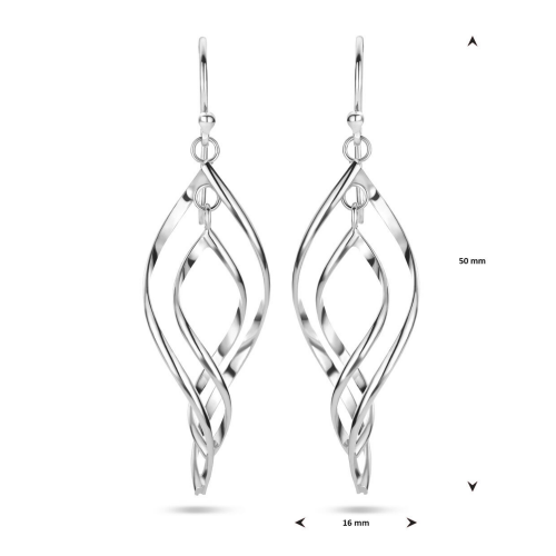 oorhangers fantasie zilver 5cm - 600595