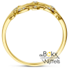 geel gouden ring met zirkonia maat 50 blaadjes - 600598 geel gouden ring met zirkonia maat 50 blaadjes - 600598