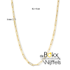 ketting met 3 micron goud op zilver paperclip schakel 41+3cm - 600599