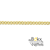 ketting gourmet 3 micron goud op zilver 60cm 1.2mm - 600602 ketting gourmet 3 micron goud op zilver 60cm 1.2mm - 600602