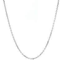 Anker geslepen wit goud ketting 45cm 1.3mm - 600615 Anker geslepen wit goud ketting 45cm 1.3mm - 600615
