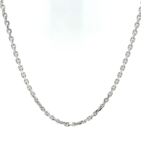 anker geslepen ketting in wit goud 45cm 1.6mm - 600616 anker geslepen ketting in wit goud 45cm 1.6mm - 600616