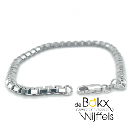 Armband fantasie schakel zilver 19cm - 600634 Armband fantasie schakel zilver 19cm - 600634