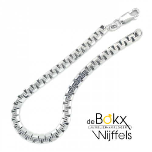 Armband fantasie schakel zilver 19cm - 600634 Armband fantasie schakel zilver 19cm - 600634