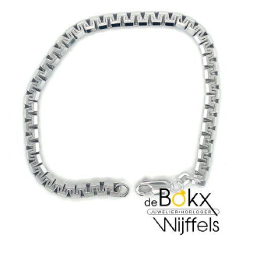 Armband fantasie schakel zilver 19cm - 600634 Armband fantasie schakel zilver 19cm - 600634