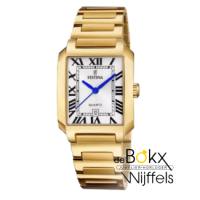 Festina rechthoekig horloge F20680/1 goudkleurig - 600638 Festina rechthoekig horloge F20680/1 goudkleurig - 600638