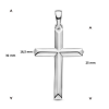 hanger kruis zilver 3,2cm - 600643
