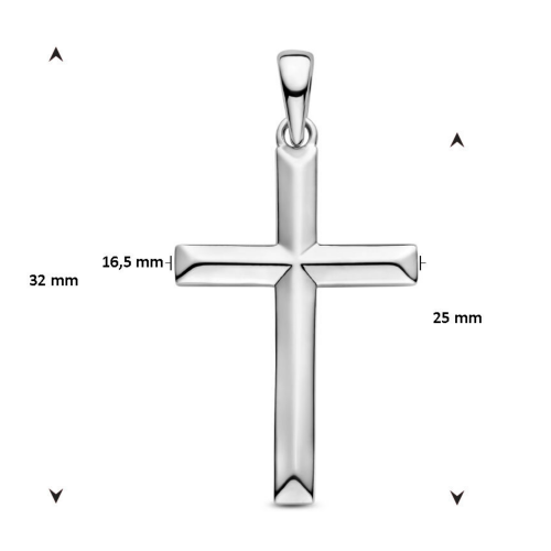 hanger kruis zilver 3,2cm - 600643
