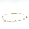 Armband geelgoud met zoetwaterparel 19cm - 600653 Armband geelgoud met zoetwaterparel 19cm - 600653