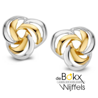 gouden oorknoppen met wit en geel goud - 600685 gouden oorknoppen met wit en geel goud - 600685