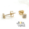 Oorstekers geelgoud met diamant 0,12crt - 600686 Oorstekers geelgoud met diamant 0,12crt - 600686