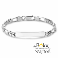 zilveren graveerarmband figaro 18cm - 600728 zilveren graveerarmband figaro 18cm - 600728