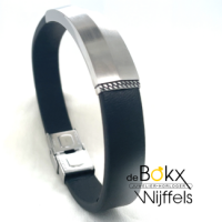 armband van Lotus style in het leer en staal - 600732 armband van Lotus style in het leer en staal - 600732