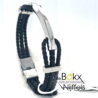 armband van Lotus style in het leer en staal 20cm - 600733 armband van Lotus style in het leer en staal 20cm - 600733