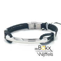 armband van Lotus style in het leer en staal 20cm - 600733 armband van Lotus style in het leer en staal 20cm - 600733