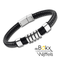 armband van Lotus style in het leer en staal - 600736 armband van Lotus style in het leer en staal - 600736