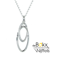 zilveren ketting met bogen hanger - 600768