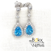 oorhangers van Lotus in zilver met blauw - 600787 oorhangers van Lotus in zilver met blauw - 600787